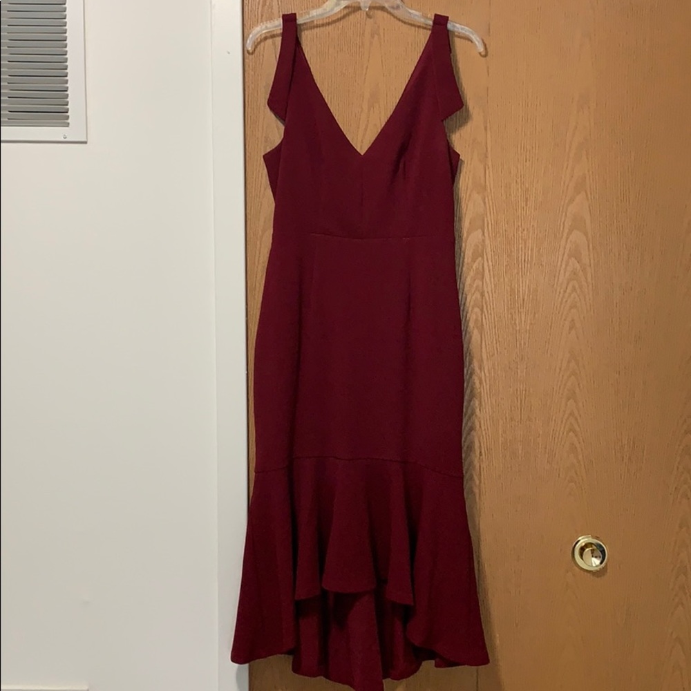 Lulu's Burgundy Wedding Dress